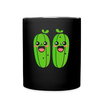 concombre - Mug uni - noir - Devant