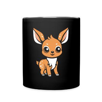 roe deer - Full Colour Mug - black - Front