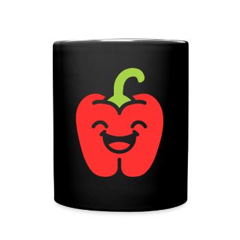 Poivron - Mug uni - noir - Devant