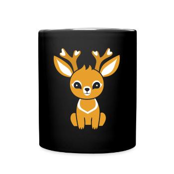 roe deer - Full Colour Mug - black - Front