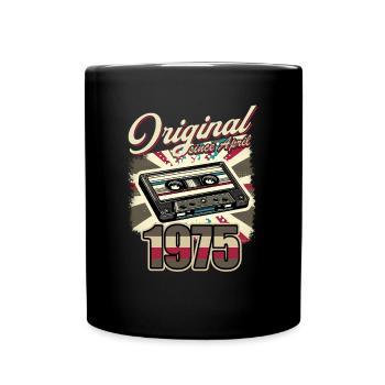 50. Geburtstag Mann Frau 50 Jahre Deko 1975 Retro - Tasse einfarbig - Schwarz - Vorne