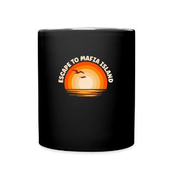 Je fuis vers l’île de la mafia - Mug uni - noir - Devant