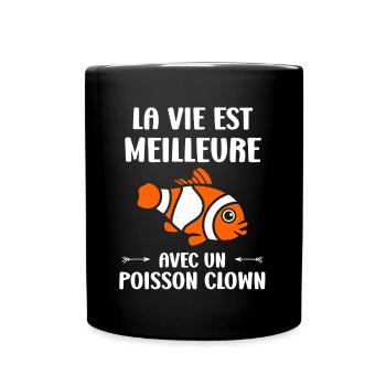 Humour Poisson rouge - Mug uni - noir - Devant