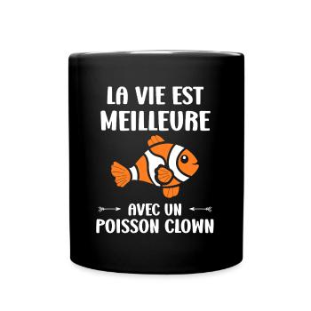 Humour Poisson rouge - Mug uni - noir - Devant