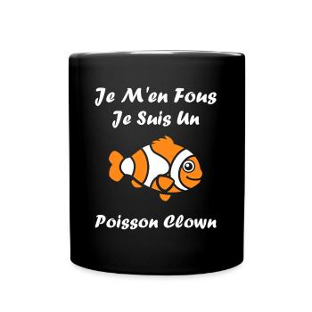 Humour Poisson rouge - Mug uni - noir - Devant