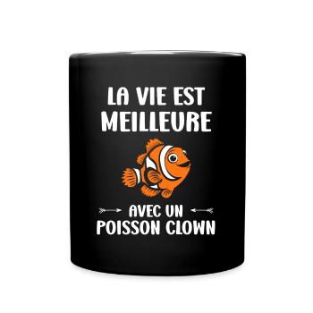 Humour Poisson rouge - Mug uni - noir - Devant