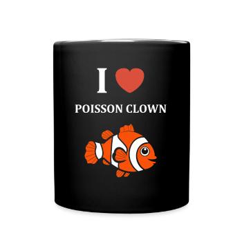Humour Poisson rouge - Mug uni - noir - Devant