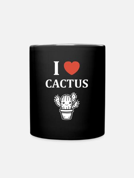 Kaktus - Tasse einfarbig - Schwarz