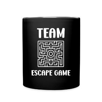 Fluchtspiel - Tasse einfarbig - Schwarz - Vorne