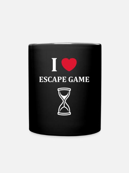 Fluchtspiel - Tasse einfarbig - Schwarz