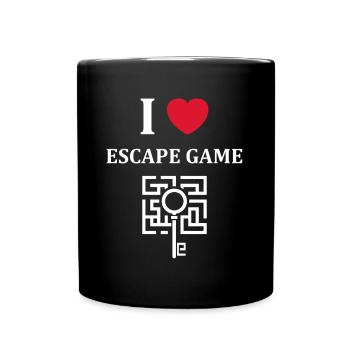 Fluchtspiel - Tasse einfarbig - Schwarz - Vorne