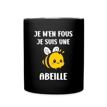 Abeille - Mug uni - noir - Devant