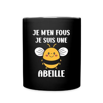 Abeille - Mug uni - noir - Devant