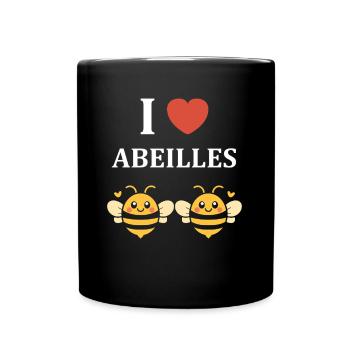 Abeille - Mug uni - noir - Devant