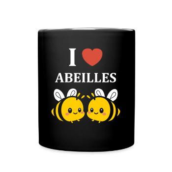 Abeille - Mug uni - noir - Devant
