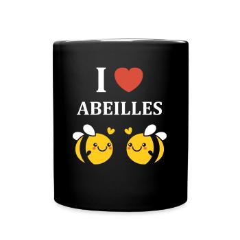 Abeille - Mug uni - noir - Devant