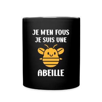 Abeille - Mug uni - noir - Devant