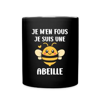 Abeille - Mug uni - noir - Devant