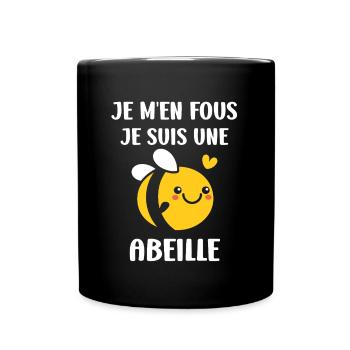Abeille - Mug uni - noir - Devant