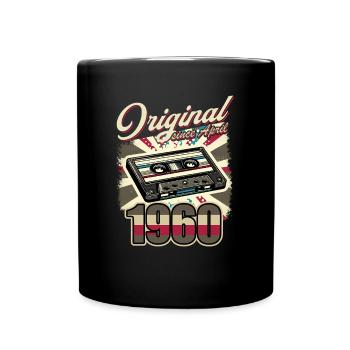 65th Birthday Man Woman 65 Years Decoration 1960 Retro - Full Colour Mug - black - Front
