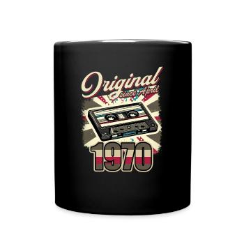 55th Birthday Man Woman 55 Years Decoration 1970 Retro - Full Colour Mug - black - Front