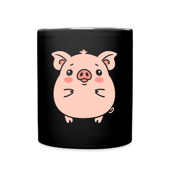cochon - Mug uni - noir - Devant