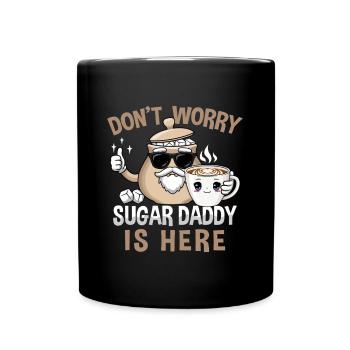 Kaffee Zubehör Koffein Getränk Wachmacher Kaffee - Tasse einfarbig - Schwarz - Vorne