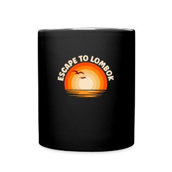I'm fleeing to Lombok - Full Colour Mug - black - Front