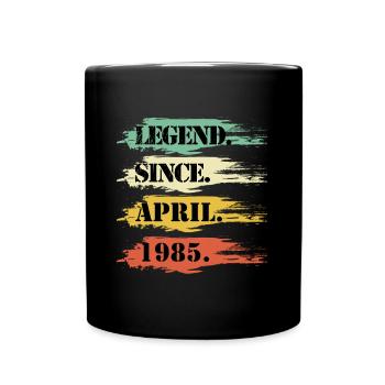 Anniversaire Design Légendaire depuis avril 1985 Rétro - Mug uni - noir - Devant