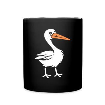 Storch - Tasse einfarbig - Schwarz - Vorne