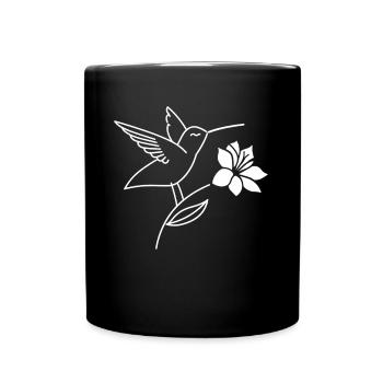 Kolibri - Tasse einfarbig - Schwarz - Vorne
