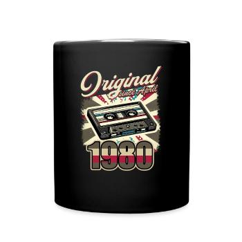 45th Birthday Man Woman 45 Years Decoration 1980 Retro - Full Colour Mug - black - Front