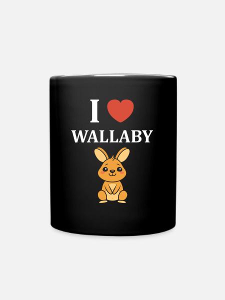 Wallaby - Tasse einfarbig - Schwarz
