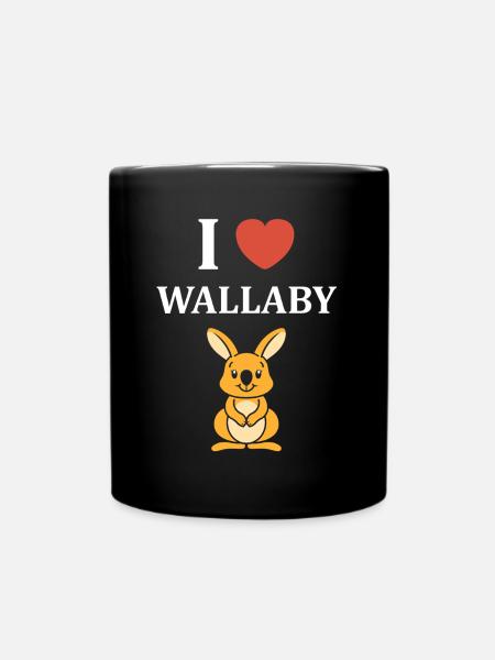 Wallaby - Tasse einfarbig - Schwarz