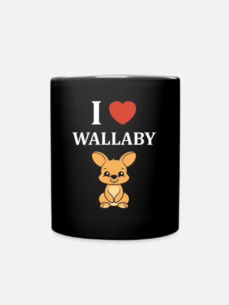Wallaby - Tasse einfarbig - Schwarz