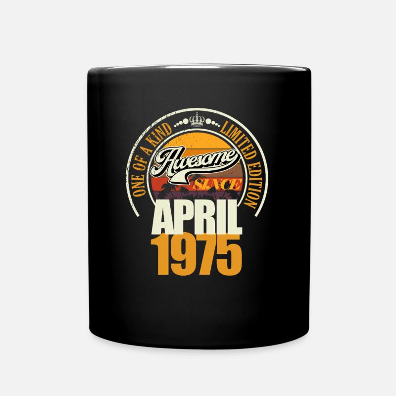 Großartig seit April 1975 50. Geburtstag Spruch 50 - Tasse einfarbig - Schwarz