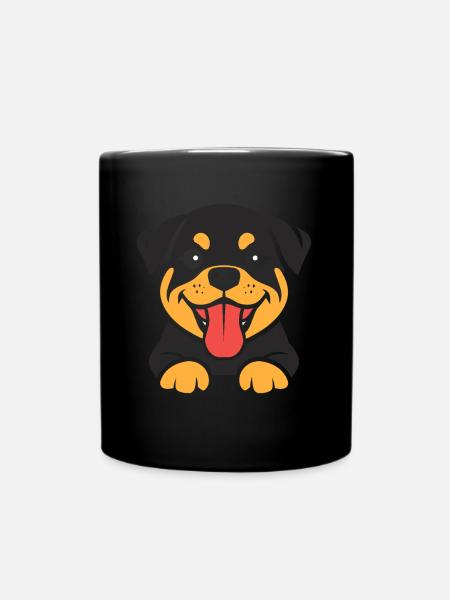 Rottweiler - Tasse einfarbig - Schwarz