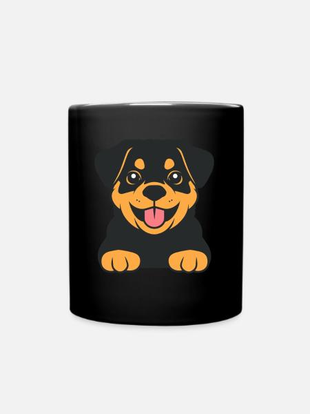 Rottweiler - Tasse einfarbig - Schwarz