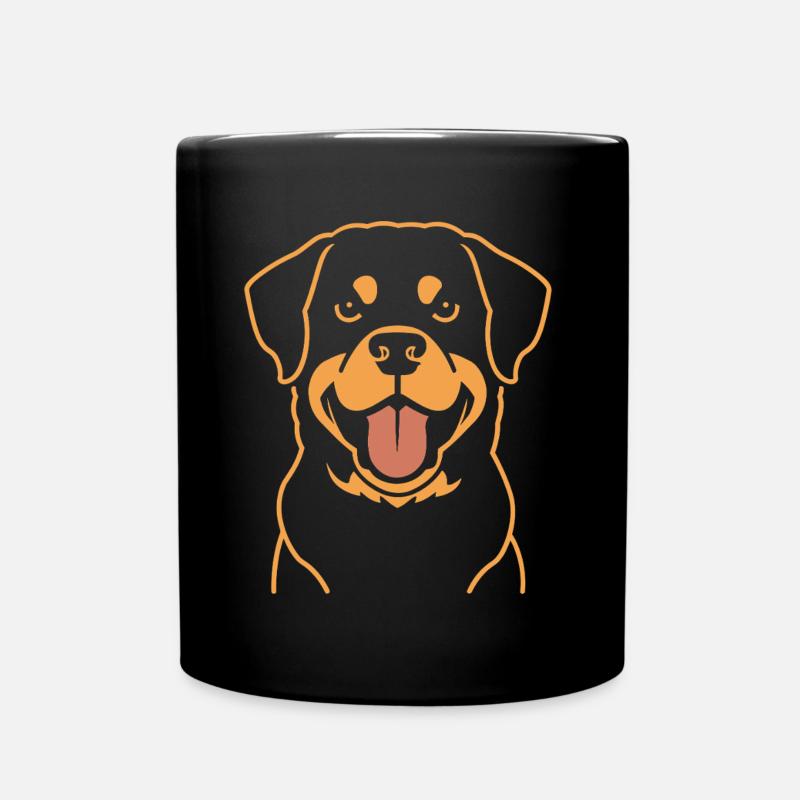 Rottweiler - Tasse einfarbig - Schwarz