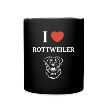 Rottweiler - Tasse einfarbig - Schwarz - Vorne