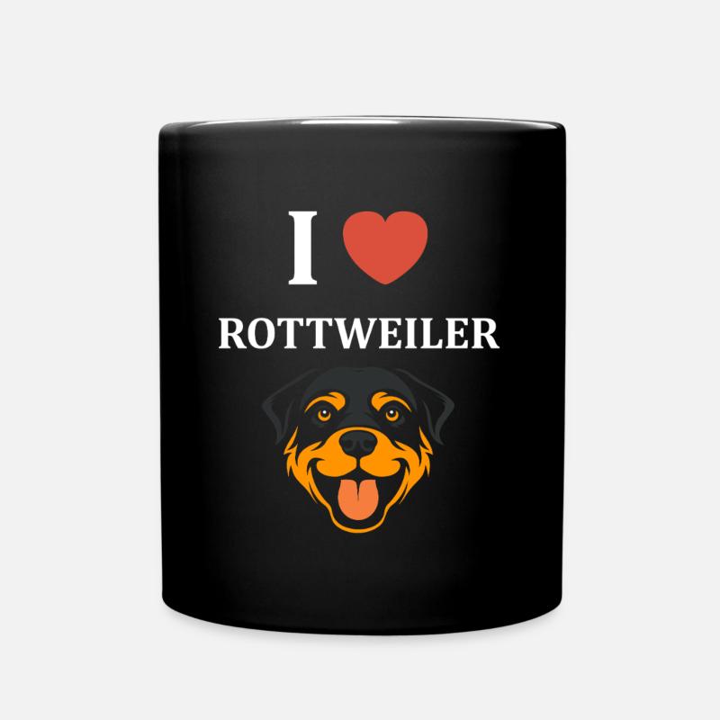 Rottweiler - Tasse einfarbig - Schwarz
