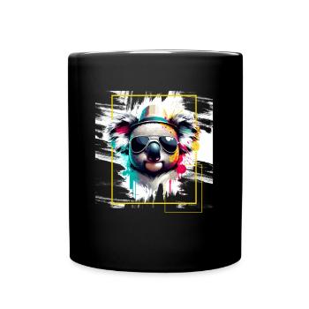 Koala Sonnenbrille - Tiermotiv Kunst Tier Koala - Tasse einfarbig - Schwarz - Vorne