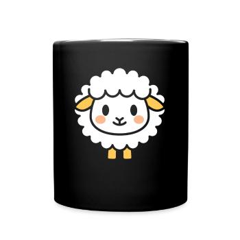 Schaf - Tasse einfarbig - Schwarz - Vorne