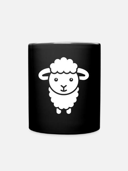 Schaf - Tasse einfarbig - Schwarz