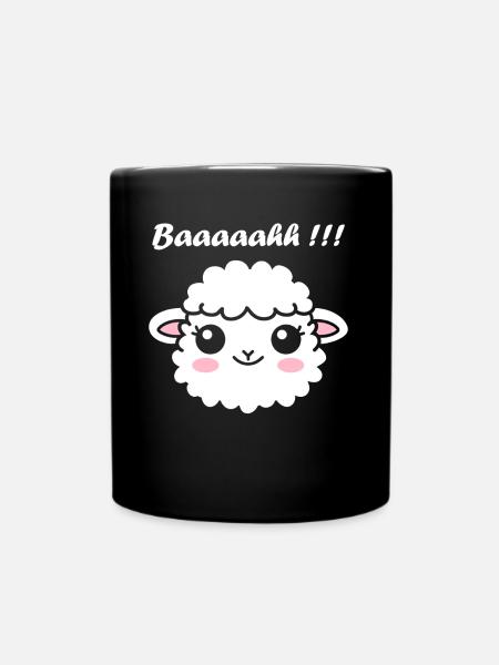Schaf - Tasse einfarbig - Schwarz
