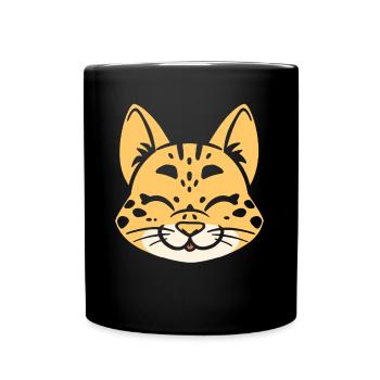 Serval - Tasse einfarbig - Schwarz - Vorne