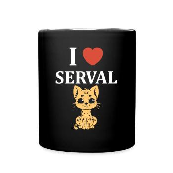 Serval - Tasse einfarbig - Schwarz - Vorne