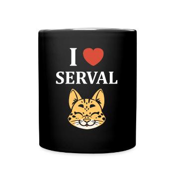 Serval - Tasse einfarbig - Schwarz - Vorne