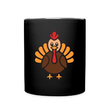 dinde - Mug uni - noir - Devant