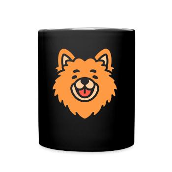 Eurasier - Tasse einfarbig - Schwarz - Vorne